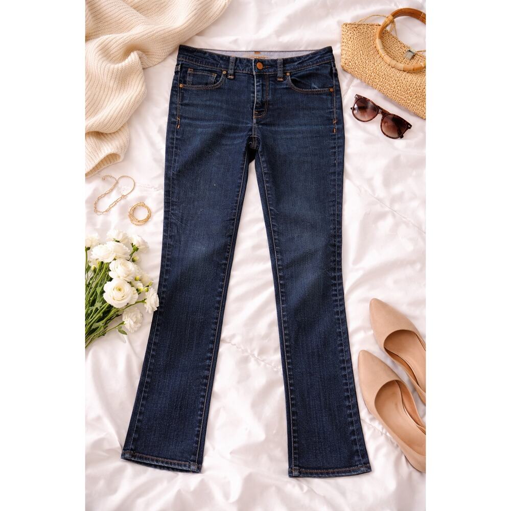Holding Horses Anthropologie Straight Leg  27 Dark Wash Mid Rise Stretch Denim